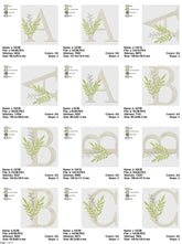 Natural Linen Leaf Alphabet Embroidery Set